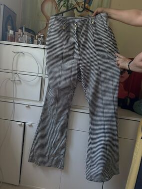 10 Crosby Derek Lam Black and White Houndstooth Men’s Dress Pants
